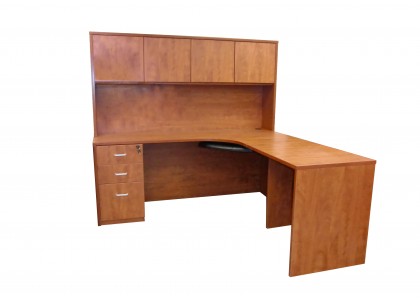 Wood Door L-Shape Performance Workstation (Left-hand Side)