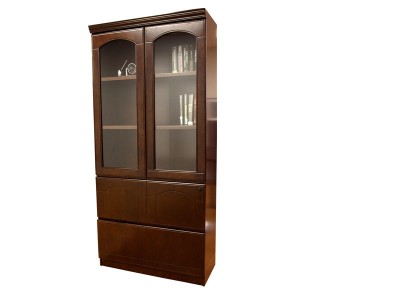 Two Door Bookcase with Lateral Filing Drawers