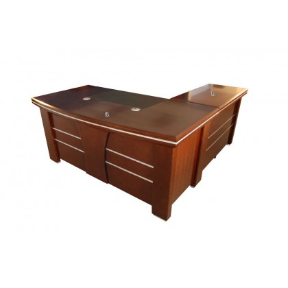 66"W L-Shape Veneer Desk