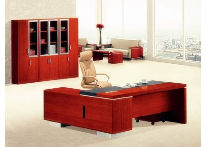Veneer Executive Desk with Storage