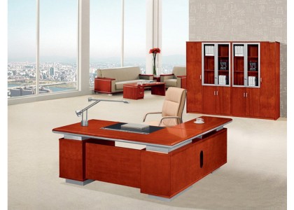 Veneer Executive Desk with Storage