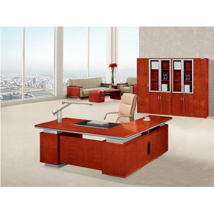 Veneer Executive Desk with Storage