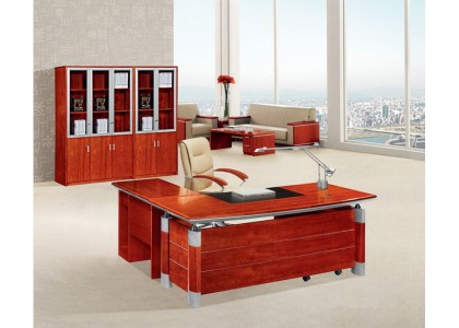 L-Shape Veneer Executive Desk