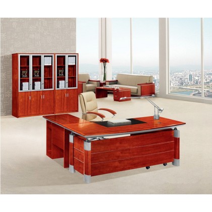 L-Shape Veneer Executive Desk